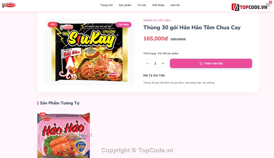 web bán mì tôm,mì tôm,hảo hảo
